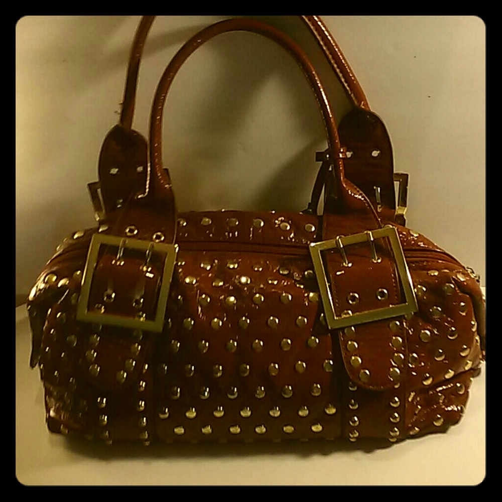 Ladies Carmel color satchel purse